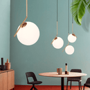 Single Head Ball Glass Chandelier - What A Decor