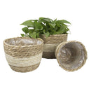 3Pcs Woven Flower Pot Durable Natural Flower Pot Planter Decoration