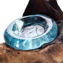 Molten Wood and Glass- candle Holder- Handcrafted in Bali - What A Decor