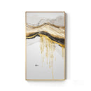 Abstract Golden Sun Canvas Painting Nordic Wall Art - What A Decor
