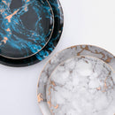 Marble Plates Ceramic Dinner Set Gold Inlay - What A Decor