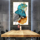 Gold Nordic Abstract Plant Leaf  Canvas - What A Decor