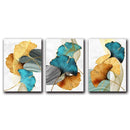 Gold Nordic Abstract Plant Leaf  Canvas - What A Decor