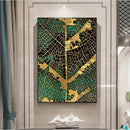 Nordic Decorative Leaf and Trunk Texture Abstract Wall Art Canvas Print - What A Decor