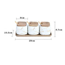 Nordic Style Marble Pattern Ceramic- Spice Jar - What A Decor
