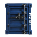 Retro Container Iron Bedside Table with Lock Storage Drawer - What A Decor