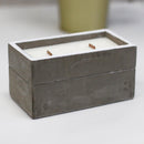 Wooden Wick Concrete Candle -Large Box - Clove & Dark Sandalwood - What A Decor