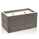 Wooden Wick Concrete Candle -Large Box - Clove & Dark Sandalwood - What A Decor