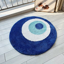 High-Quality Handmade Round Evil Eye Shaggy Rug