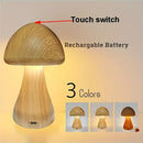 Whimsical LED Mushroom Night Light: Touch-Sensor USB Lamp with Dimmable 3-Color Glow