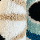 White Evil Eye Rug Bath Mat Non-Slip Kitchen Mat Absorbent Tufted Kids Bathroom Washable Eye Shaped Shaggy Floor Carpet for Pets
