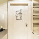 Elegant Girl Line Metal Wall Art: Modern Decorative Mural for Bedroom & Bathroom