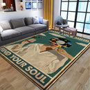 Inspirational Printed Area Rug - 'Discover Your True Self'