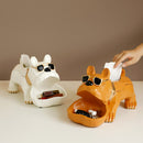Resin French Bulldog Statue Tissue Holder with Storage Box