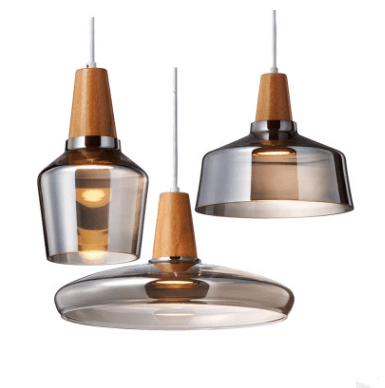 Vintage Style Wood&Glass Rustic Pendant Light - What A Decor