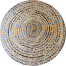 Round Jute and Recycle Denim Rug