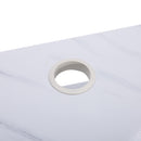 White Marble Iron Foot Computer Table