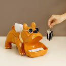 Resin French Bulldog Statue Tissue Holder with Storage Box