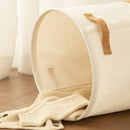 Cotton Linen & Cork Laundry Basket