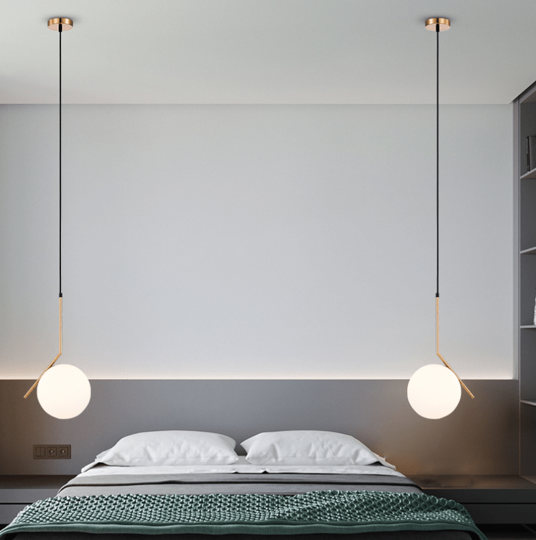 Single Head Ball Glass Chandelier - What A Decor