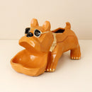 Resin French Bulldog Statue Tissue Holder with Storage Box