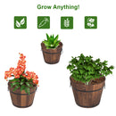 Wooden Pot Set Of Three- Outdoor Reinforced And Anticorrosive