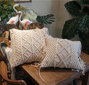 Nordic Handmade Home Decor Knitted Pillow Cover with Tassel Crocheted