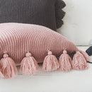 Nordic Style Solid Color Fringe Side Pillow Case - What A Decor