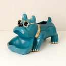 Resin French Bulldog Statue Tissue Holder with Storage Box