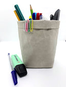 Kraft Paper Washable Bag- Flower Pot, Make Up Holder, Desk Bag
