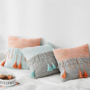 Vintage Cable Knit Cushion with Tassels - What A Decor