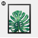 Modern Green Leaf Tropical Art Canvas Painting - What A Decor