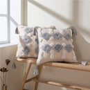Tufted Linen Cushion Cover with Tassel