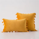 Velvet Tassels CushionCover Pillow Cover