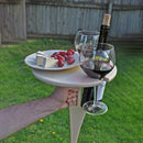 Wooden Round & Foldable Outdoor Wine Table