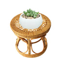 Natural Hand-Woven Rattan Plant Stand