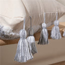 Tufted Linen Cushion Cover with Tassel