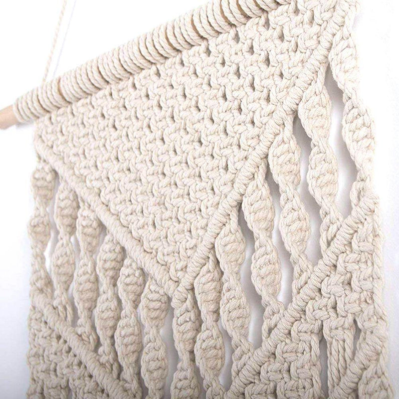 Macrame Woven Wall Hanging Boho Chic Bohemian Art Decor - What A Decor