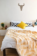 100% Cotton Bohemian Reversible King Size Bed Throw