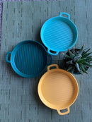 Round Ceramic Baking Dish with Handles