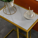 C Side Table- Marble Look - What A Decor