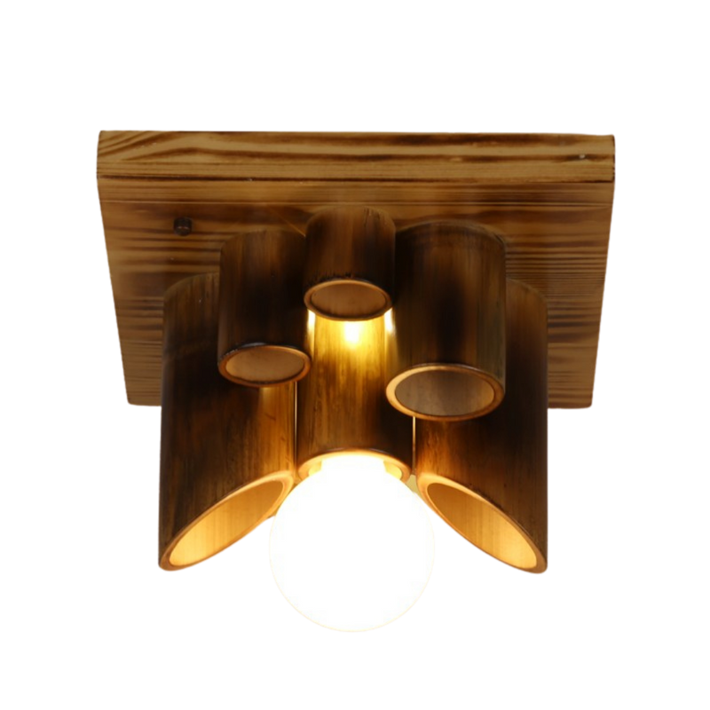 Bamboo and Hemp Rope Ceiling Lamp - What A Decor