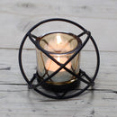 Iron Centrepiece Candle Holder - 1 Cup Single Ball - What A Decor