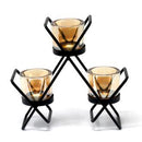 Iron Centrepiece Candle Holder - 3 Cup Triangle - What A Decor