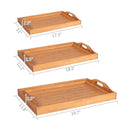 Bamboo Tray with Handles (Set of 3) - What A Decor