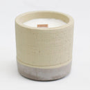 Wooden Wick Concrete Candle Pot - Coffee in the Club - What A Decor