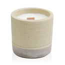 Wooden Wick Concrete Candle Pot - Coffee in the Club - What A Decor