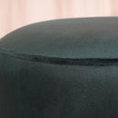 Storage Velvet Ottoman  Round Stool with Golden Steel Base - What A Decor