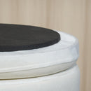 Storage Velvet Ottoman  Round Stool with Golden Steel Base - What A Decor