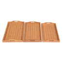 Bamboo Tray with Handles (Set of 3) - What A Decor